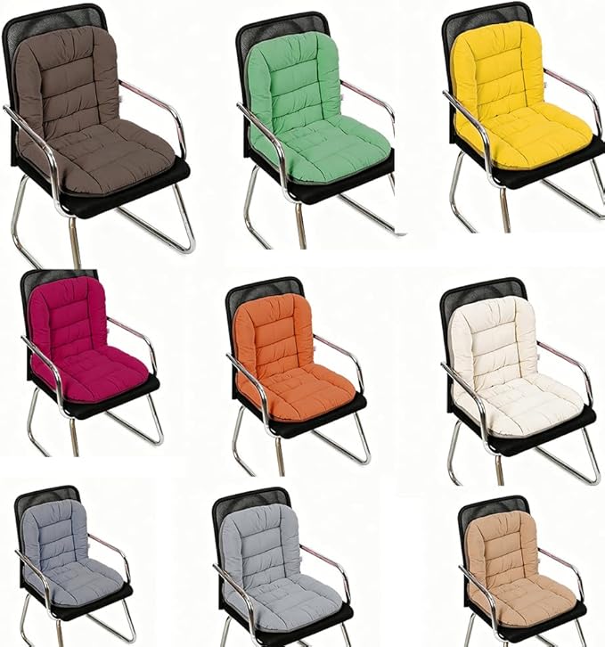 Office Chair Cushion，Desk Chair Cushion with High Back Support, Seat Cushion with Non-Slip Bottom for Home Dining Room Kitchen (Fruit Green)