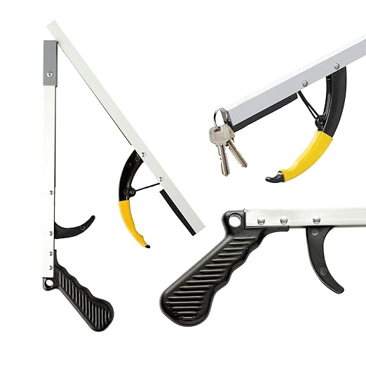 Sammons Preston Reacher, Folding, 26", Grabber Reacher Tool, Lightweight Trash Picker Grabber & Garden Nabber, Handy Aluminum Picker Up Tool & Reaching Claw, Portable Reaching Assist & Dressing Tool