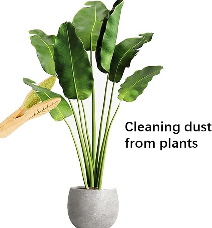Plant Leaf Cleaning Tongs, Portable House Plant Leaf Cleaning Tongs, Household Cleaning Tools Garden Tools, Cleans Both Sides of Leaves, Dust Removal for Indoor Outdoor