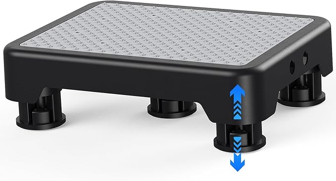SPACELEAD Mobility Step Stool for Adults & Seniors, Anti-Slip Bathroom Step Stool, Portable Stair Assist Indoor/Outdoor, Platform Step for Kitchen, Office, and Bedroom, 600lbs Capacity, Black-Gray