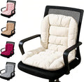 Office Chair Cushion，Desk Chair Cushion with High Back Support, Seat Cushion with Non-Slip Bottom for Home Dining Room Kitchen (Off-White)