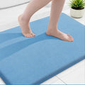 Smiry Memory Foam Bath Mat 36x24, Extra Soft and Absorbent Bathroom Mats, Non Slip Washable Carpet for Floor, Shower and Tub, Blue
