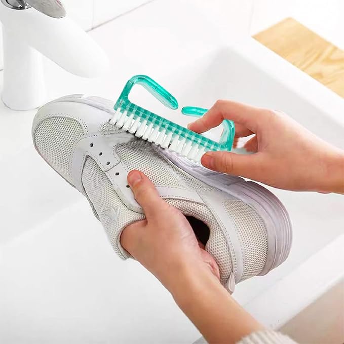 6 Pack Handle Grip Nail Cleaning Brush, Fingernail Brush Cleaner Scrub Brush Kit for Toes Shower and Women & Men & Pets (Color B)