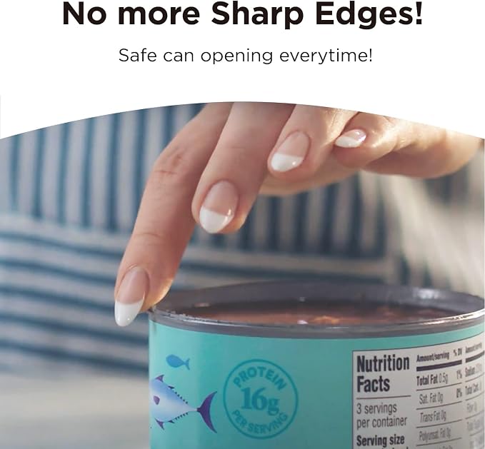 Kitchen Mama Mini Electric Can Opener Smooth Edge: Opens Can with One Press - Ultra-Compact, Portable, Hands-Free, Safe, Cordless, Seniors with Arthritis, Automatic, Battery Operated Appliance (White)