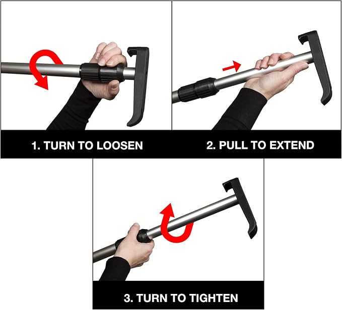 Telescoping Cargo Tool, Multi-Use Cargo Retriever, Extendable Reaching Aid, Heavy Duty Grabber Reacher Tool, Truck Bed Accessories