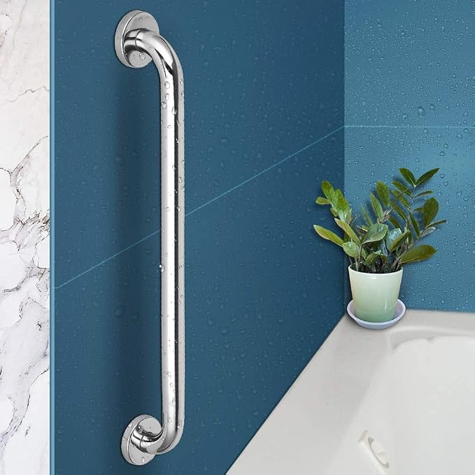 2 Pack 32 Inch Shower Grab Bar, iMomwee SUS304 Stainless Steel Bathroom Grab Bar Handle, Bathroom Shower Balance Bar,Safety Hand Rail Support,Handicap Elderly Senior Assist Bath Handle(1.25" Diameter)