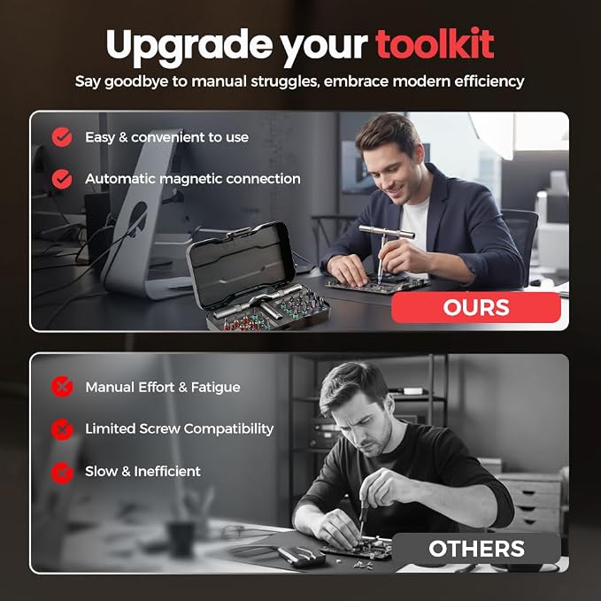 DIY Screwdriver 24 in 1, 2026 Upgrade Multi Bit Magnetic Screwdriver Set Multifunctional Toolbox, 24 in 1 multifunctional household wrench screwdriver tool combination set (2)