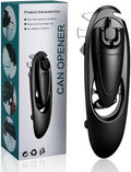 8 in 1 Multifunctional Can Opener, Black Smooth Edge Bottle Opener with Magnetic,360°Rotating Handle Can Opener Manual