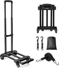 KEDSUM Folding Luggage Cart for Travel & Airport, 290lbs Foldable Hand Truck with Expandable Baseplate, Lightweight Portable Dolly 4 Wheels, Collapsible Small Dolly for Easy Moving & Storage