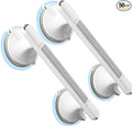 2 Pack Suction Cup Grab Bars for Bathtubs & Showers - Anti-Slip Shower Handles for Elderly, Seniors & Handicap - 13 Inch Heavy Duty Bathroom Safety Grip Bar, Tool-Free Install