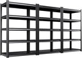 Set of 3 71"HGarage Shelving-2050LBS 5 Tier Storage Shelves,Adjustable Heavy Duty Metal Shelving Unit and Storage Large Rack,Utility Steel Shelf For Shop Warehouse Industrial Pantry 71"x35"x16"