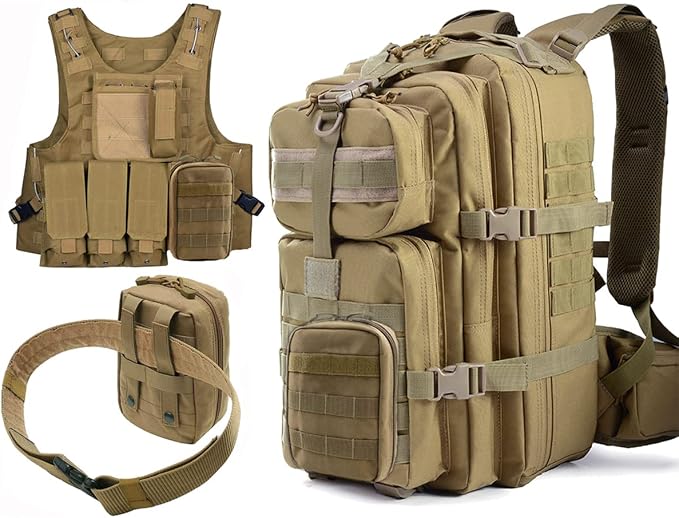 GHFY First Aid Pouch EMT IFAK Medical Pouch, Tactical MOLLE Utility Empty Pouch (Tan)