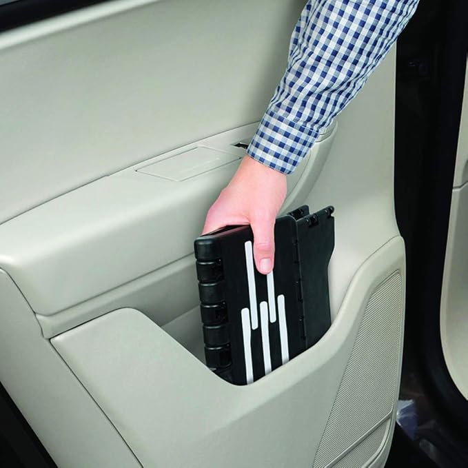 Portable Folding Step, Black, 1 Count