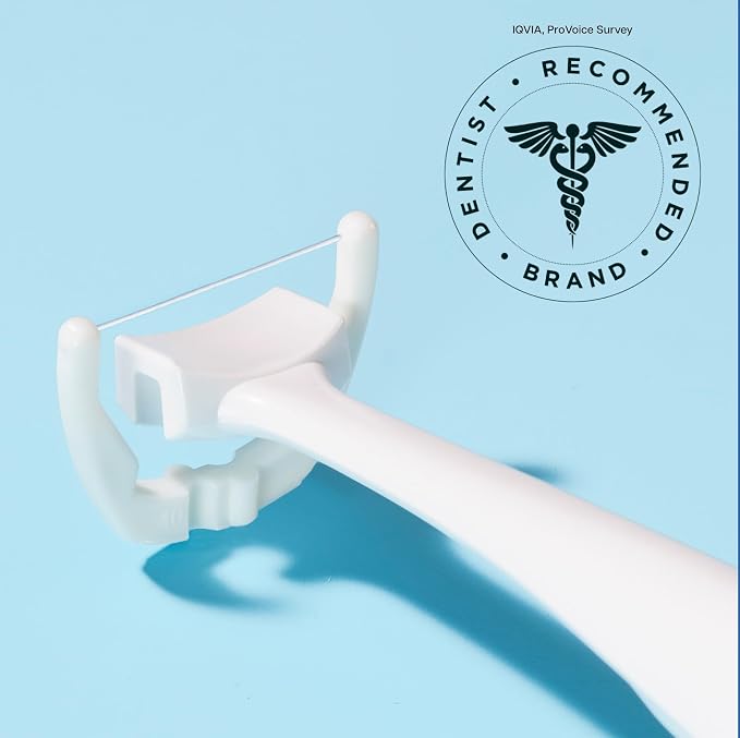 REACH Ultraclean Access Flosser Starter Kit, Unflavored, Plaque Remover for Teeth, for Hard to Reach Areas, Oral Care, PFAS Free, 1 Replaceable Flosser & 8 Refill Heads, 6 Pack
