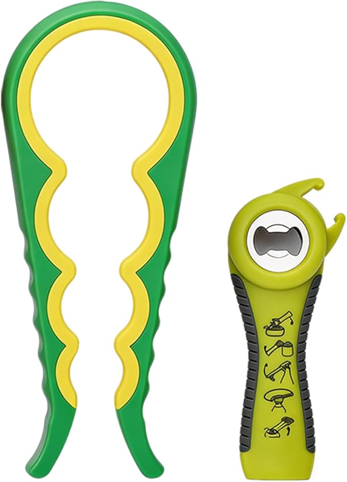 Jar Opener for Seniors with Arthritis,Jar Opener for Weak Hands,5-in-1 Bottle Opener,4-in-1 Can Opener