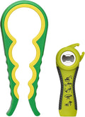 Jar Opener for Seniors with Arthritis,Jar Opener for Weak Hands,5-in-1 Bottle Opener,4-in-1 Can Opener
