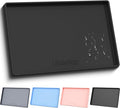 ukeetap Extra Thick Silicone Mat Waterproof with Raised Edge 34" x 22", Under Sink Mat for Kitchen & Bathroom, Kitchen Cabinet Liner, Multi-Purpose for Storage & Protection, Black