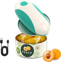 CIRCLE JOY Rechargeable Electric Can Opener, One-Touch Automatic Can Opening with Lid Remover & Smooth Edge Cutting, Food-Safe, Easy to Use for Seniors and Arthritis, Green