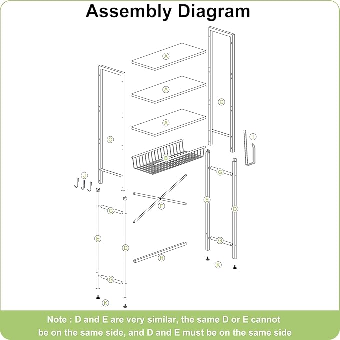 Kalrin Over-The-Toilet Storage Rack, 4-Tier Bathroom Organizer Shelf Over Toilet with Adjustable Shelf and Basket, Freestanding Space Saver Bathroom Shelves Above Toilet for Room (Vintage Brown)