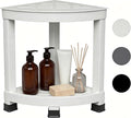 Corner Shower Shelf with 2-Tier Storage, Waterproof Bathroom Organizer, Shower Stool for Inside Shower, Small Corner Shelf with Non-Slip Feet for Bathroom, Bathtub and Living Room,White