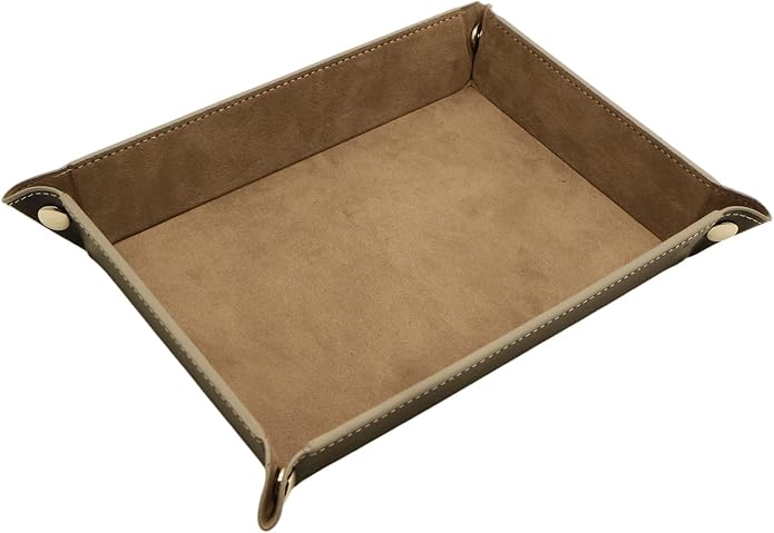 Valet Organizer - Catchall Tray for Jewelry, Wallets, Watches, Keys, Coins, Phones, Glasses - Perfect for Nightstand, Desk, Entryway