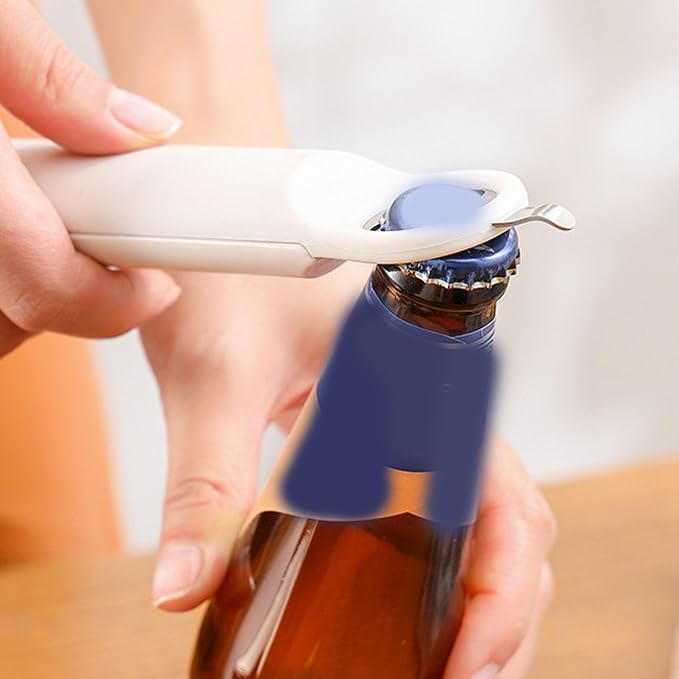 Retractable Bottle Opener Multifunctional 3 in 1 Jar Opener, Plastic Beverage Can, Beer Can Opener, Bottled Water Opener Kitchen Gadgets for More Daily Size Jar, Can, Bottle (Black)