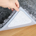 Rug Pads Gripper, Anti Slip Carpet Grippers for Vinyl Floors, Area Rug Pad Grippers Extra Sticky on Tile, Non-Slip Rug Pads Stopper for Hardwood Floor Rug Tape Stickers 12x12cm 4 Pieces