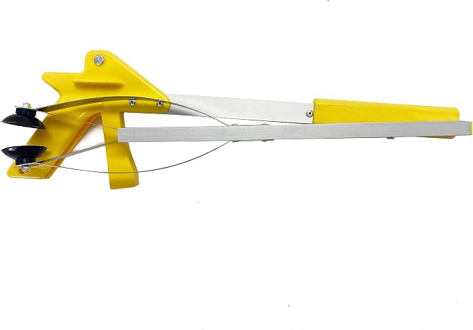 Grabber Tool 32" Suction Cup Grip Heavy Duty Aluminum Claw, Lightweight Foldable Reacher Grabber Pickup Tool, Gripper Grabbers for Elderly Grab it Reaching Tool Trash Picker Grabber, Yellow, By Luxet