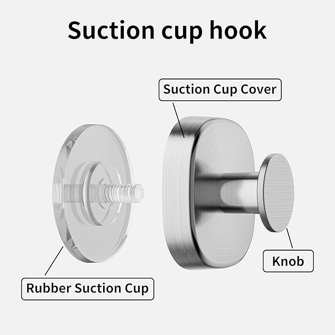 DAOYA Shower Caddy Hanging - Over Shower Head Caddy, 0.82 inch Universal with 2 Shelves, Soap Holder, Toothbrush Holder & Reusable Suction Hook, Complete Silver Bath Organizer Set