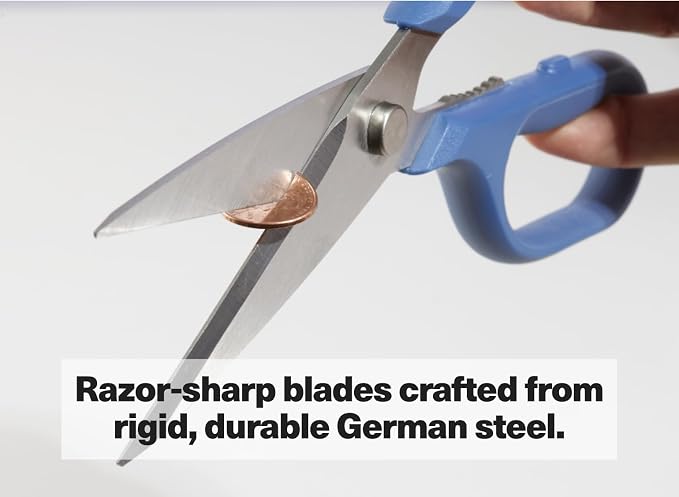Misen Heavy Duty Kitchen Shears - Comfortable Ambidextrous Scissors for Meat, Poultry, Herbs & More - Easy to Clean - German Stainless Steel - Small | Black