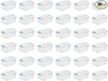 Sterilite 36-Pack Latching Box, Under Bed Storage Bins with Lids, Clear Plastic, 15 Quart - Heavy-Duty Organizing Containers for Closet, Bathroom, and Office