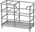 Urbanstrive 304 Stainless Steel Bathroom Toothbrush Holder Toothpaste Holder Stand Bathroom Accessories Organizer (Grey, Small)