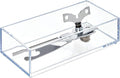 IDesign Decorative Countertop Vanity Tray Organizer for Bathroom, Bedroom, Closet, Entryway, The Clarity Collection – 4” x 8” x 2”, Clear, Small