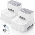2 Step Toddler Step Stool, Non-Slip Multifunctional Kids Step Stool for Bathroom Sink & Toilet Potty Training,Supports Up to 220 lbs (2 Packs, White)