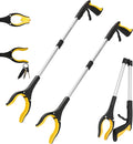 Grabber Reacher Tool -2 Pack 32” Reacher Grabber Tool with Strong Magnetic and Swivel Head - Pick Up Stick Grabbers for Seniors, Trash, Surgery Recovery Must Haves Gifts(Yellow)