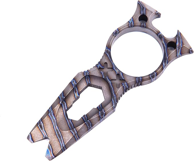 Hamans Pry Bar Multi Tool Titanium with Wrench Bottle Opener Pry Bar Function Mini Portable