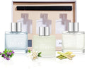 3 Pack Fragrance Reed Diffuser, 50ML Patchouli Jasmine Lemongrass Aromatherapy Diffuser Set with 12 Black Fiber Sticks,Air Freshener for Bedroom Bathroom Office