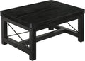 YINMIT Wooden Step Stool for Adults, Heavy Duty Step Stool with Non-Slip Feet, Bed Steps for High Beds for Adults, Wide Stepping Stool for Bedroom Kitchen, Hold Up to 500 LBS, Black