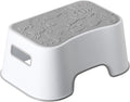 Kids Step Stool, Sturdy and Lightweight Kids Step Stool for Bathroom Kitchen Sink and Toilet Potty Training, Cute Sea Animals Design Toddler Kids Foot Stool (Gray)