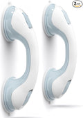 AirTight® Grab Bars for Shower Heavy-Duty (2Pack) 12.3-Inch ADA Compliant Grab Bar for Seniors Shower Handles for Elderly Suction Handicap Safety Handrail for Bathroom Bathtubs Toilet Tiles Glass