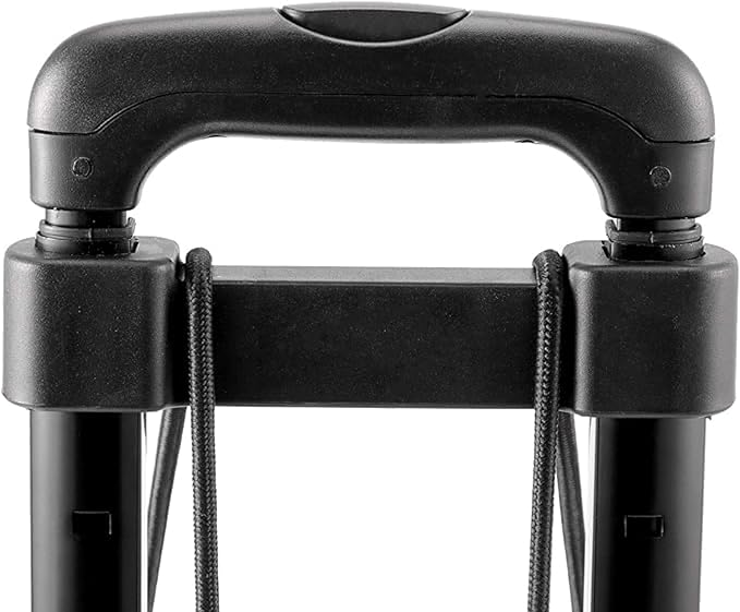HOZEON Folding Hand Truck, 55 Lbs 25 KG Heavy Duty Solid Construction Utility Cart with 2 Wheels Bonus Bungee Cord,Lightweight Compact Portable Fold Up Dolly for Luggage, Travel, Black