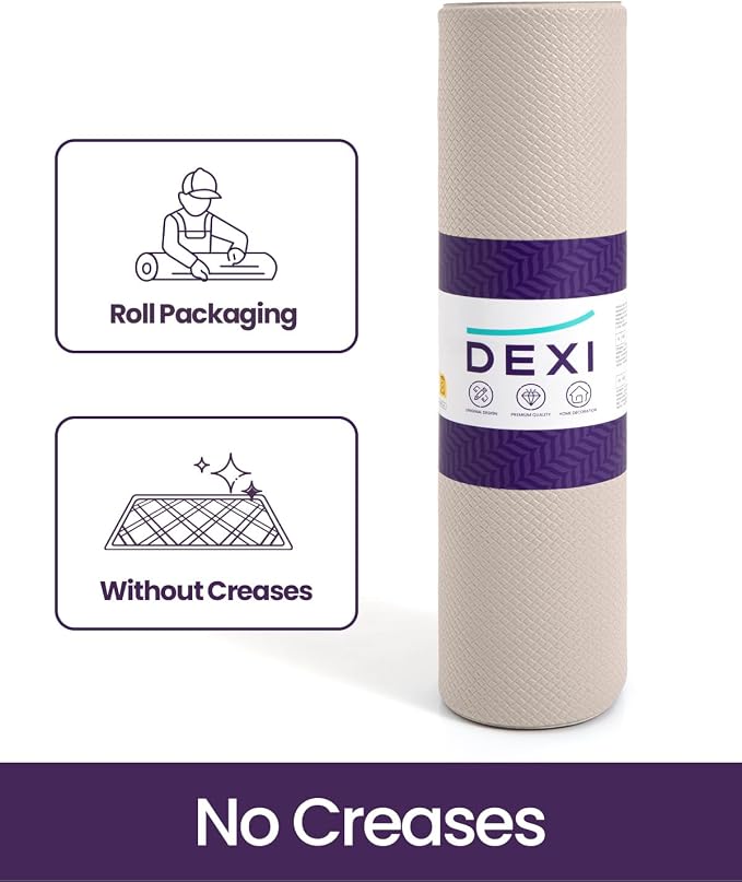 DEXI Kitchen Floor Mats Cushioned Anti Fatigue, 23x86, Large Long Standing Runner Rug Waterproof, Comfort Memory Foam Padded for Front Sink Laundry, Beige