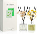 Jasmine White Tea Gardenia Bathroom Diffuser, 3.4 oz Reed Diffuser with Dried Flower for Small Place, Last up to 60 Days