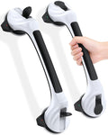 Grab Bars for Shower and Bathtubs 16.7 Inch, Shower Handle with Indicators, Suction Cup Handle for Shower Chair Stool, Safety Gifts for Seniors, Elderly & Handicap, 2 Pack