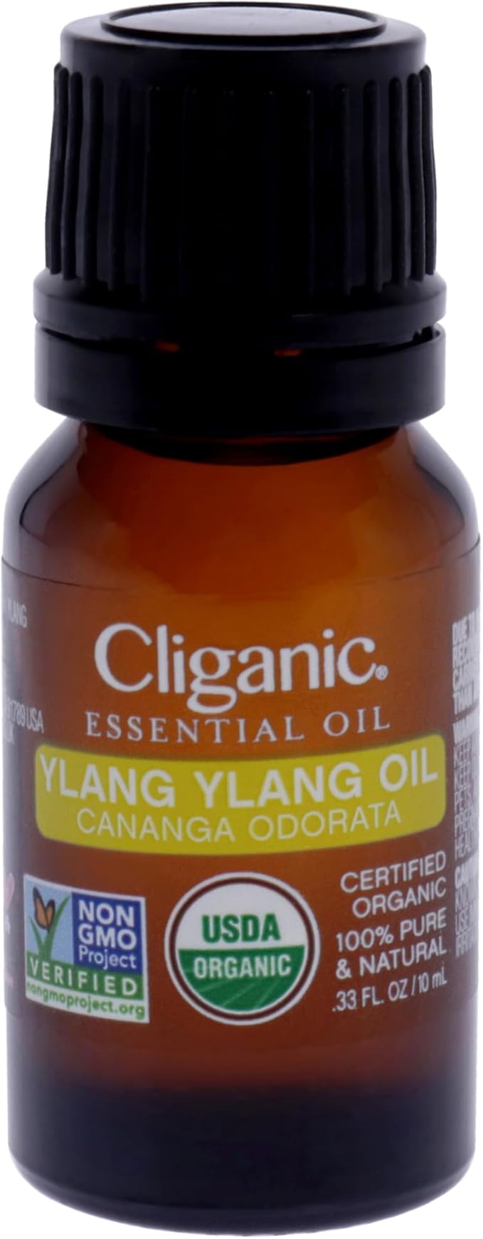 Cliganic Organic Ylang Ylang Essential Oil, 100% Pure Natural for Aromatherapy | Non-GMO Verified