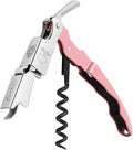 CORKAS Wine Key - Professional Handcrafted Heavy Duty Waiter Corkscrew, Compact Wine Opener with Double Hinged, Foil Cutter and Bottle Opener, Gifts for Servers, Sommelier, Bartenders - Pink