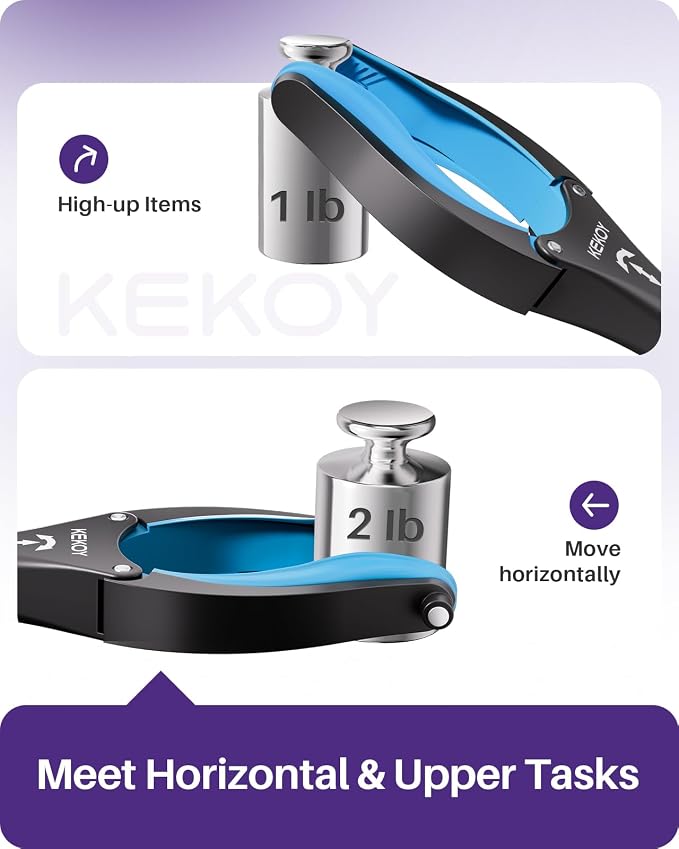 Kekoy 36inch Grabber Reacher Tool for Seniors, Foldable Reacher Grabbers Pickup Stick with Anti-Slip 360° Rotating Jaw, 4" Wide Extended Claw with Magnet for Disabled, After Surgery Recovery | Anti-Slip 360° Rotating Jaw, 4" Wide Extended Claw, Magnet,...