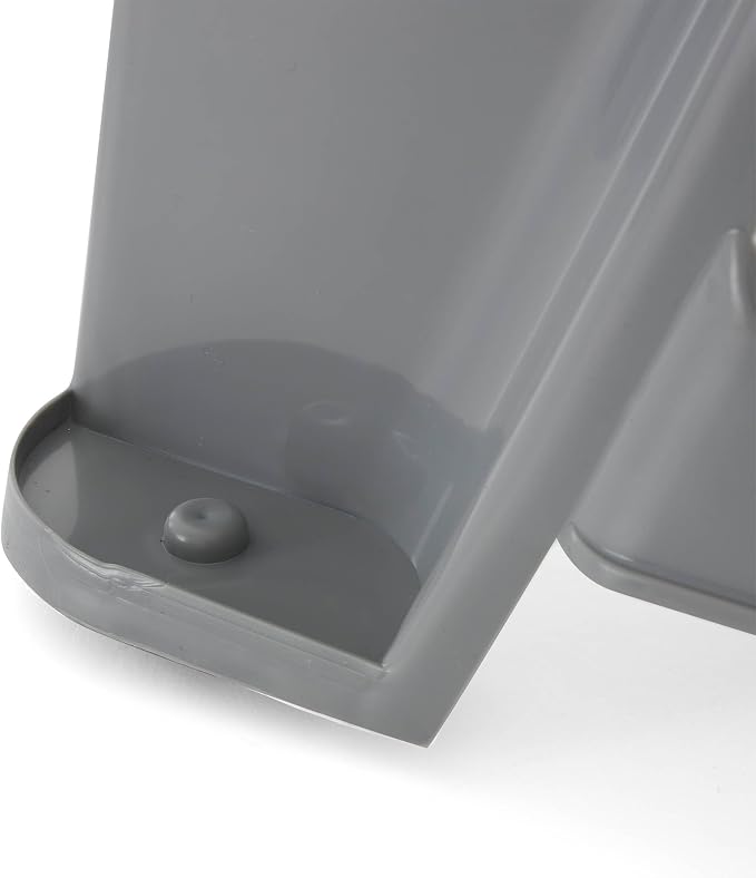 Gracious Living 16-Inch Tall Plastic 2 Step Stool, Portable Dual Step Ladder Foot Stool for Kitchen, Bathroom, Bedroom, and Garage, Gray (4 Pack)