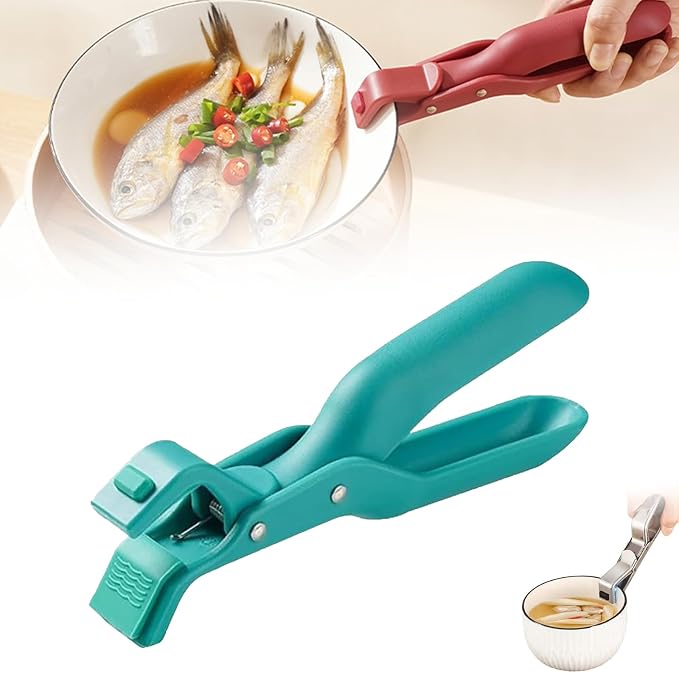 Multi-Purpose Anti-Scald Bowl Holder Clip for Kitchen, 2026 New Silicone Non-Slip Heat Insulation Anti-scald Clip, Multi-Function Anti-Scald Bowl Clip Hot Bowl Dish Plate Gripper Clips (Green, 1PC)
