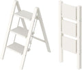 Taranta 3 Step Ladder,Aluminum Lightweight Folding 3 Step Stool with Anti-Slip Wide Pedal,330lbs Capacity Step Ladder for Household,Kitchen,Office - White